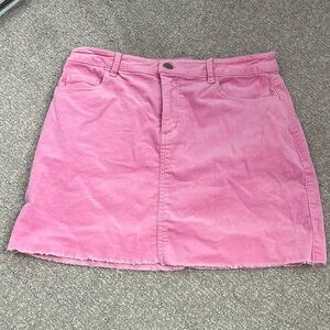 Pink Denim Skirt